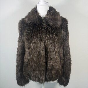 Brown Faux Fur Jacket